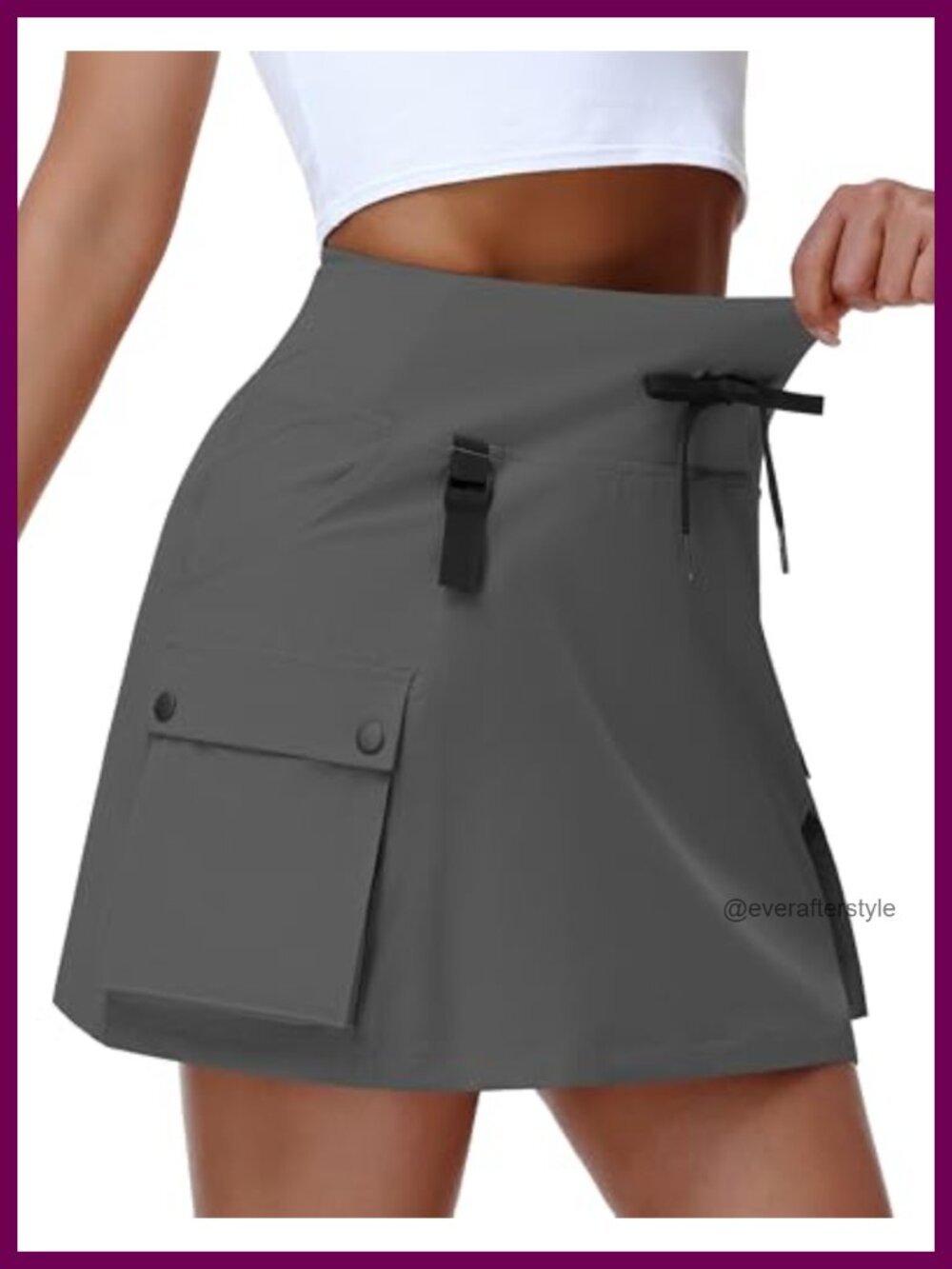 Women's Cargo Skort Hiking Golf Polyester Blend